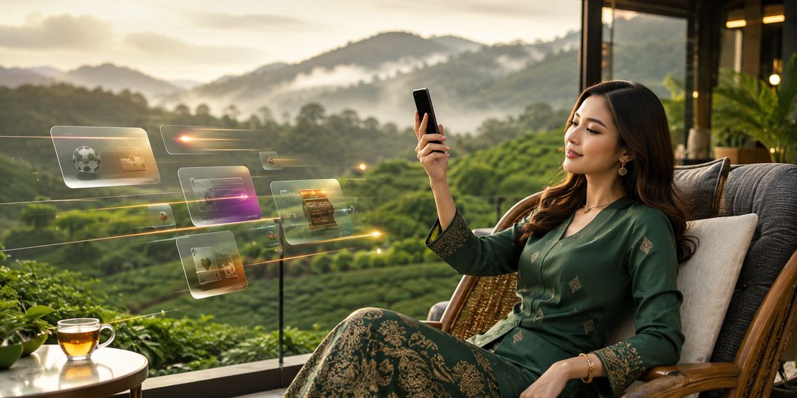 Pengguna Malaysia mengakses kasino dalam talian waze2win dari telefon bimbit